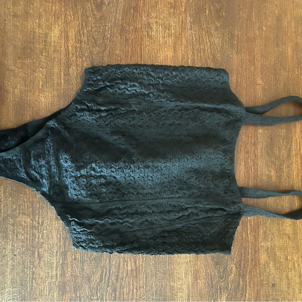 New In Black Textured Knit body suit